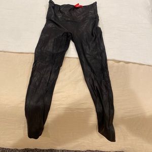 Spanx faux leather leggings size large